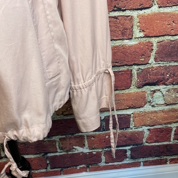 HINGE Light Pink 100% Lyocell Soft bomber spring jacket size S - Picture 6 of 10